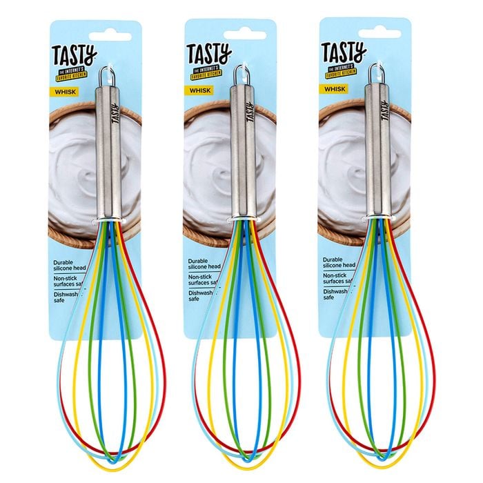 3PK Tasty Non-Stick Silicone Whisk Baking/Cooking Utensil 34cm