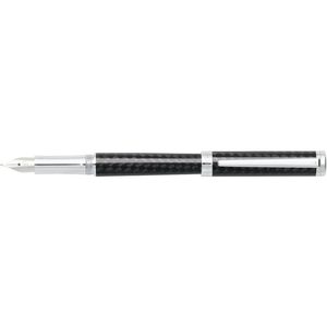 Sheaffer Intensity Fountain Pen Office Stationery Med Nib Carbon Fiber/chrm