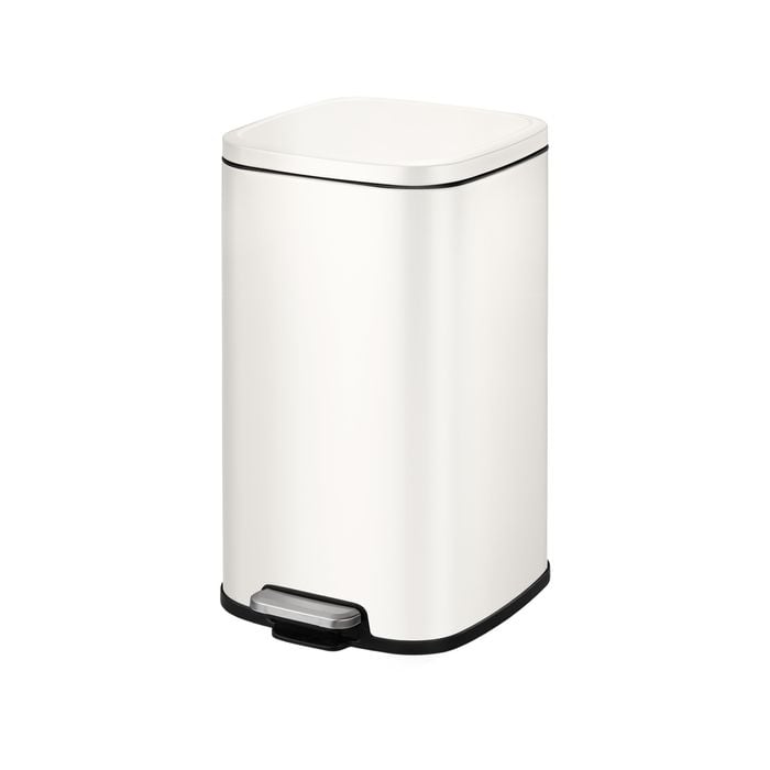 Eko 12 Litre White Pedal Bin