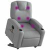 vidaXL Electric Stand up Massage Recliner Chair Armchair Light Grey Fabric
