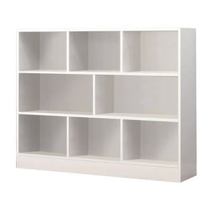 Foret Bookshelf Bookcase Book Shelf Display Shelves Storage Stand Rack Cabinet White 100cm