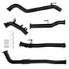 Ignite Exhausts Turbo Back For Toyota Hilux 2.8l No Cat With Straight Pipe Only Black Aluminised Steel