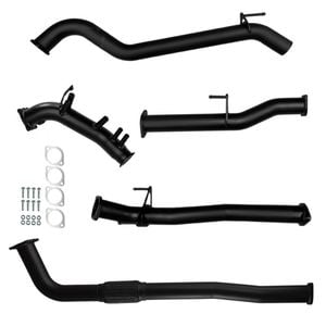 Ignite Exhausts Turbo Back For Toyota Hilux 2.8l No Cat With Straight Pipe Only Black Aluminised Steel