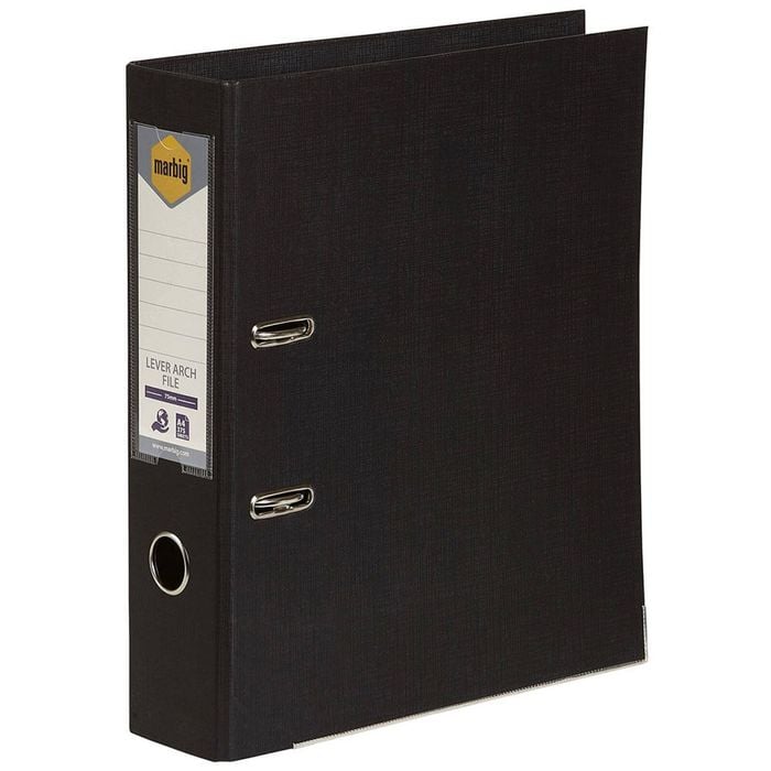 Marbig Lever Arch File 75mm (A4) (Black)