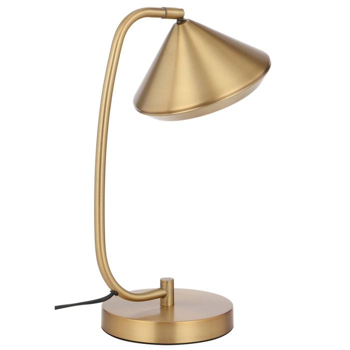 Telbix Larson Modern Table Desk Lamp Light Metal Brass Brass