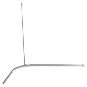 Metlam Australia 1600mm x 1600mm Anodised Aluminium L Bend Shower Curtain Track