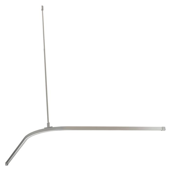 Metlam Australia 1600mm x 1600mm Anodised Aluminium L Bend Shower Curtain Track