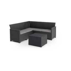 Keter Emma Outdoor Corner Lounge With Storage Table