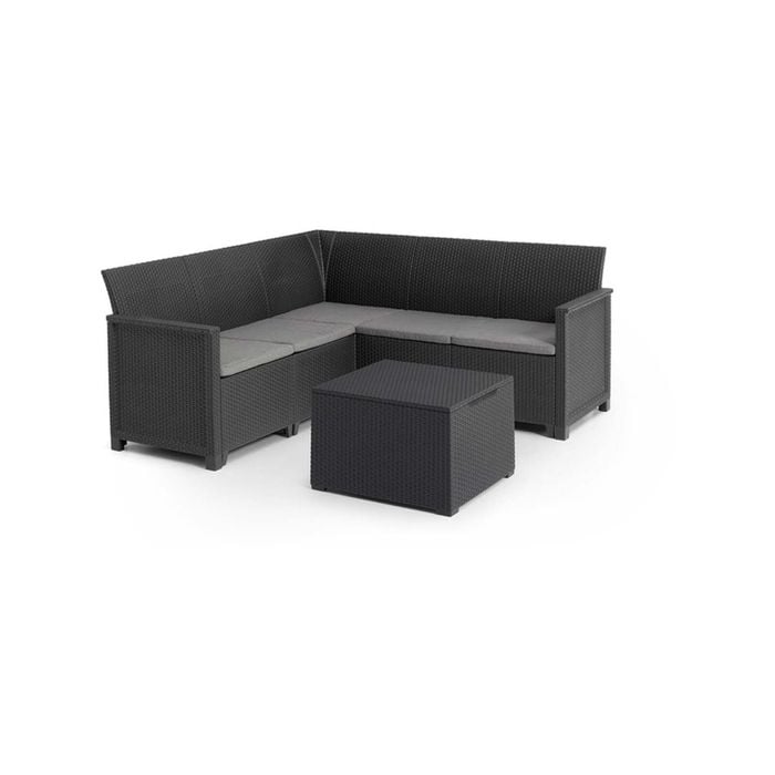 Keter Emma Outdoor Corner Lounge With Storage Table