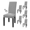 Catzon 6 Pcs Dining Chair Covers Waterproof Stretch-Light Gray