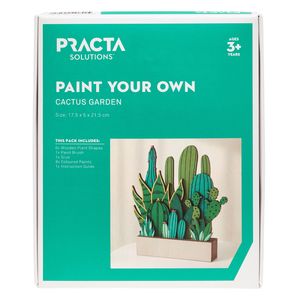 Practa Paint Your Own Wooden Cactus Plant