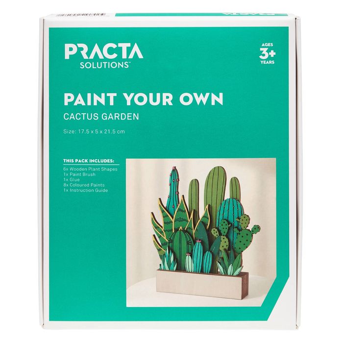 Practa Paint Your Own Wooden Cactus Plant