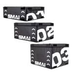 SMAI Replacement Covers for Plyometric Box - Foam (3pk) - Black