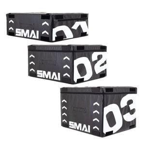 Smai Replacement Covers For Plyometric Box - Foam (3pk) - Black
