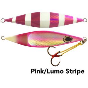 Black Magic Flipper Jig 60g Slow Pitch Jig Pink/Lumo Stripe