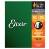 Elixir #14087 Bass String Nano Coating Nickel Plated Steel 45-105 Light Medium