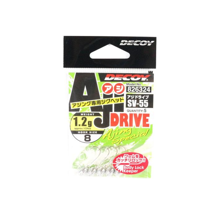 Decoy Aji Drive SV55 Finesse Ajing Fishing Jig Head 1/24oz 8