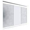 Lugna 2400 x 2701-3600mm Clear Anodised 2 Mirror 1 Melamine Wardrobe Triple Sliding Doors