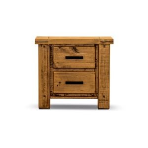 Camden Bedside Nightstand Pine Hard Wood  - Oak