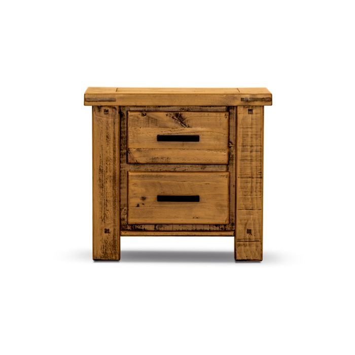 Camden Bedside Nightstand Pine Hard Wood  - Oak