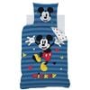 Disney Mickey Mouse Stripes Quilt Cover Set - Single Bed Size