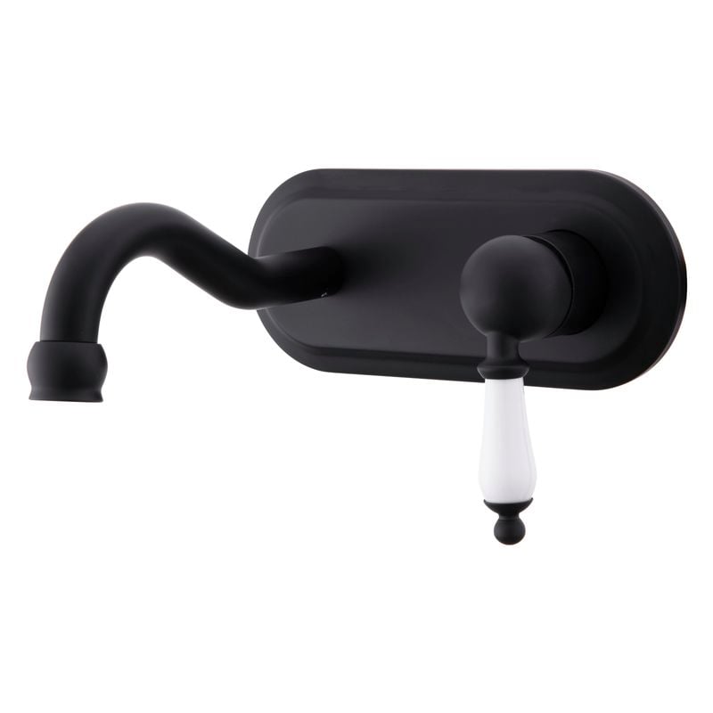 Maestro Matte Black Wall Basin Mixer