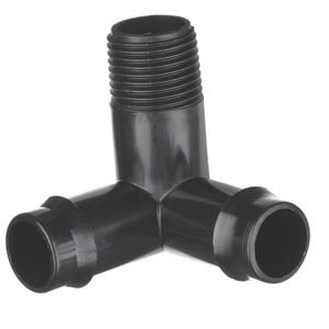 Pope 19mm Barbed x15mm BSPM Threaded Corner Elbow - 3 Pack