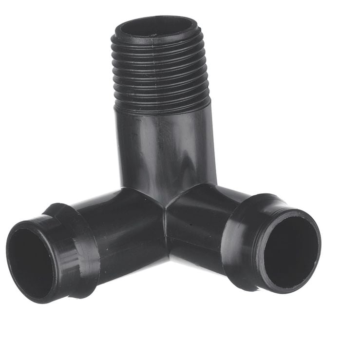 Pope 19mm Barbed x15mm BSPM Threaded Corner Elbow - 3 Pack