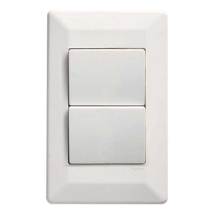 HPM COMO 2 Gang Vertical Wall Switch
