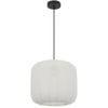 Telbix Jonsel Modern Pendant Hanging Lamp Light Fabric Metal White