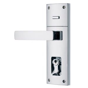 Gainsborough Bright Chrome Trilock Contemporary Angular Leverset Double Cylinder
