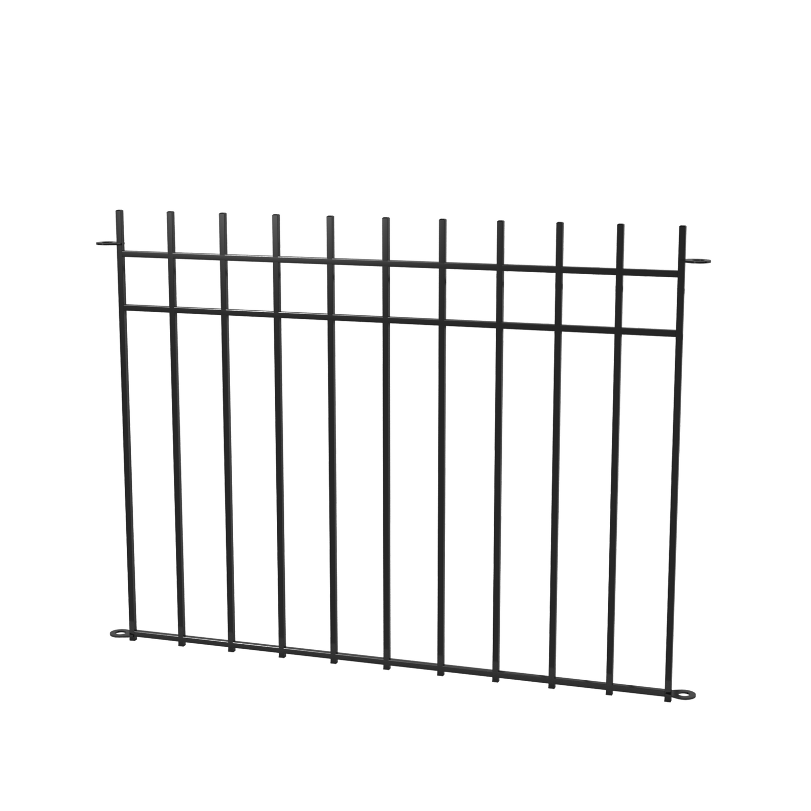 Peak 1200mm Black Steel No Dig Fencing Manchester Fence Panel