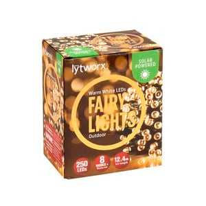 Lytworx Solar Warm White Fairy Lights Pk250