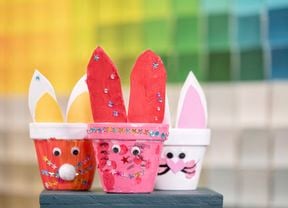 Image of bunny pots that any kid can create personalised for them