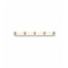 Over Door Hooks for Clothes - 6 Wooden Hooks - Cream White