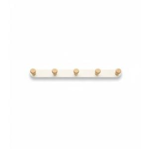 Over Door Hooks for Clothes - 6 Wooden Hooks - Cream White