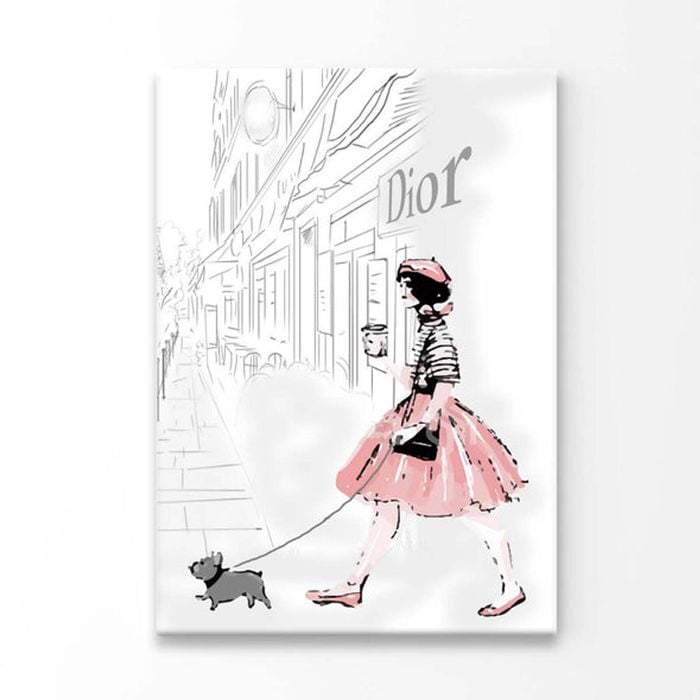 Girl With her Puppy Print 100% Australian Made 40 x 50cm (Acrylic)