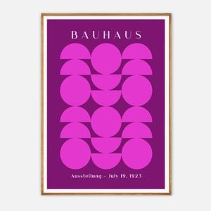 Galrie Bauhaus Geometric Art Print Modern Abstract Poster for Contemporary Spaces, Wood Frame, A1 60 x 84cm (23 x 33inch)