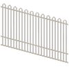 ProtectorAl 1201-2400W x 1200H Paperbark Loop Top Pool Fence Panel Raked Up to 15º