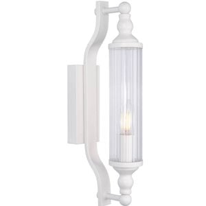 CLA Lighting Rodillo Interior Tubular Clear Glass Wall Light White