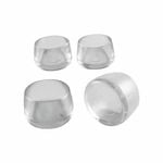 Surface Gard 25mm Round Transparent Chair Tip - 4 Pack