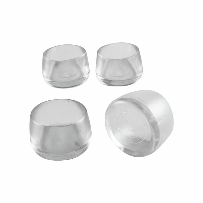 Surface Gard 25mm Round Transparent Chair Tip - 4 Pack
