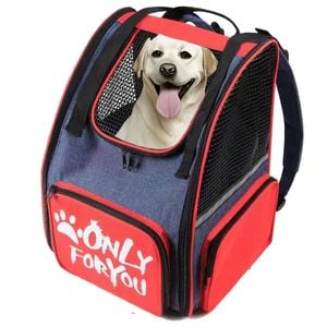 SOGA Red Pet Carrier Backpack – Mesh Travel Bag