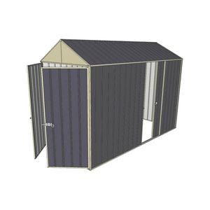 Build-a-Shed 1.5 x 3.0 x 2.3m Single Sliding Side Door Gable Shed - Grey