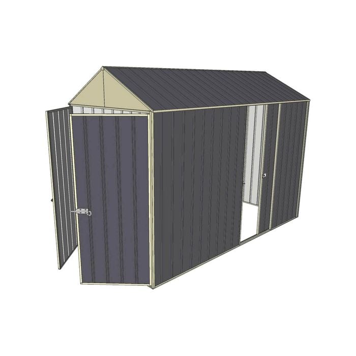 Build-a-Shed 1.5 x 3.0 x 2.3m Single Sliding Side Door Gable Shed - Grey