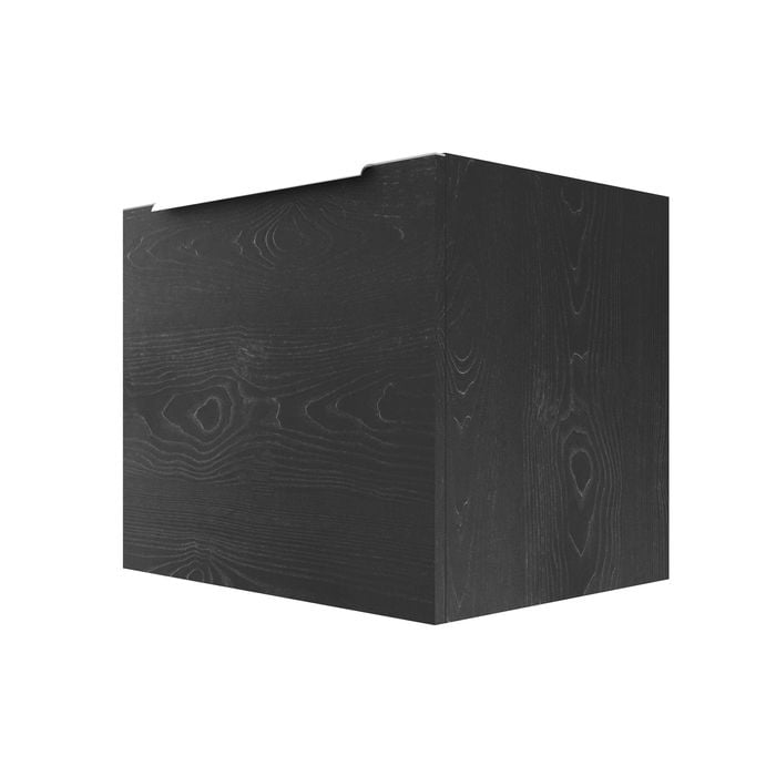 Stein 600 x 450 x 500mm Black Select Wall Hung With Silver Integrated Handle Vanity - Cabinet Only