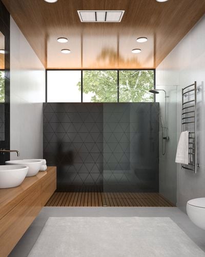 Tastic Luminate Dual installed in a modern bathroom.