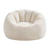 Artiss Bean Bag Chair Cover Faux Fur No Filler Washable Lazy Sofa Cover Beige
