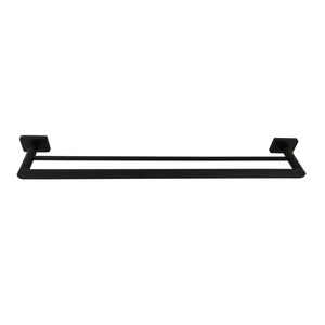 Barelli 600mm Matt Black Rigoni Double Towel Rail