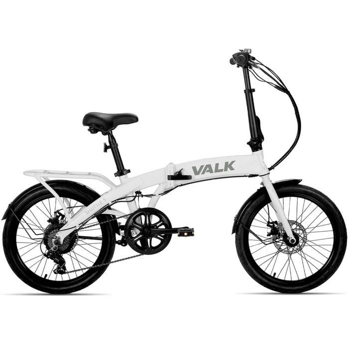 Valk Shuttle 5 Electric Folding Bike, Gen Ii, 20 Inch Tyres, Shimano 7-speed, White